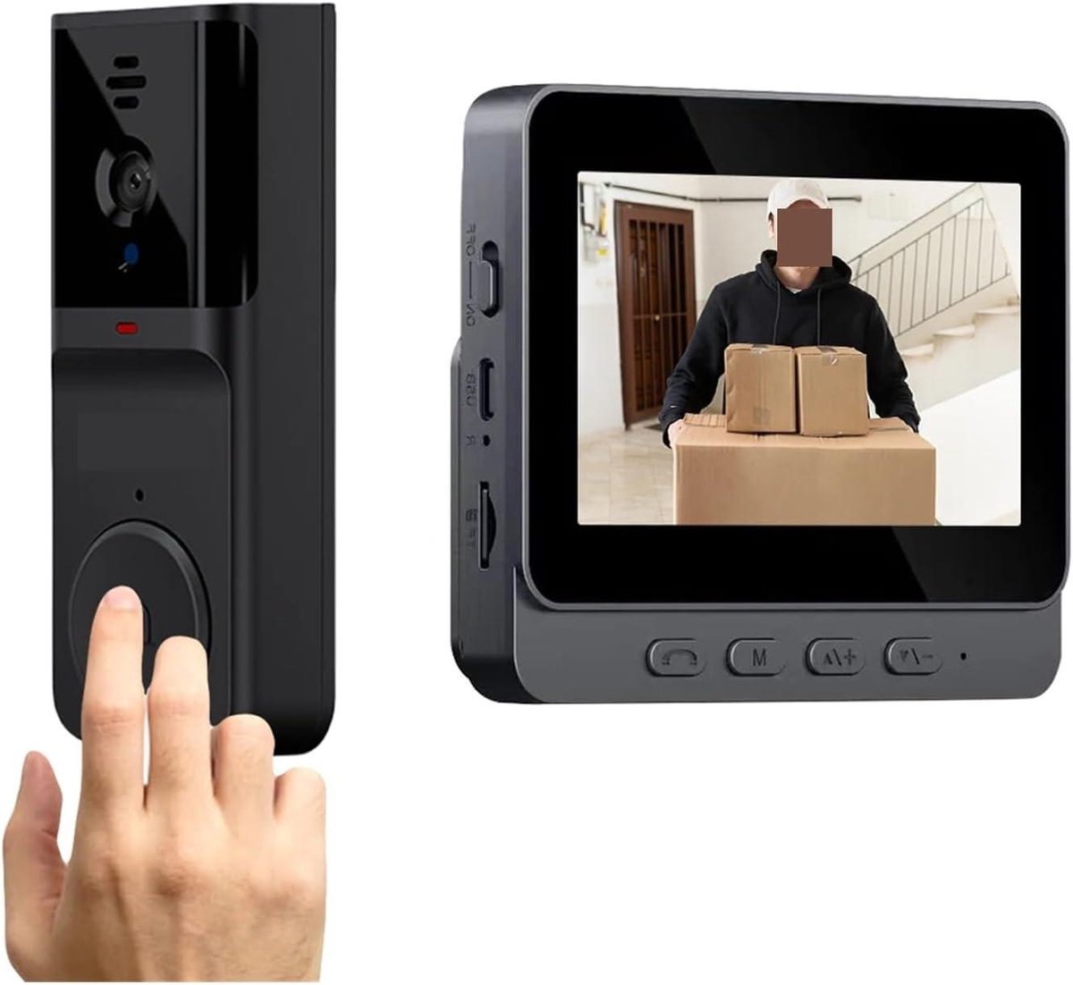Videodeurbel met Scherm - Slimme Deurbel Wifi Deurbel - Veiligheid Thuis - 43 inch IPS Scherm