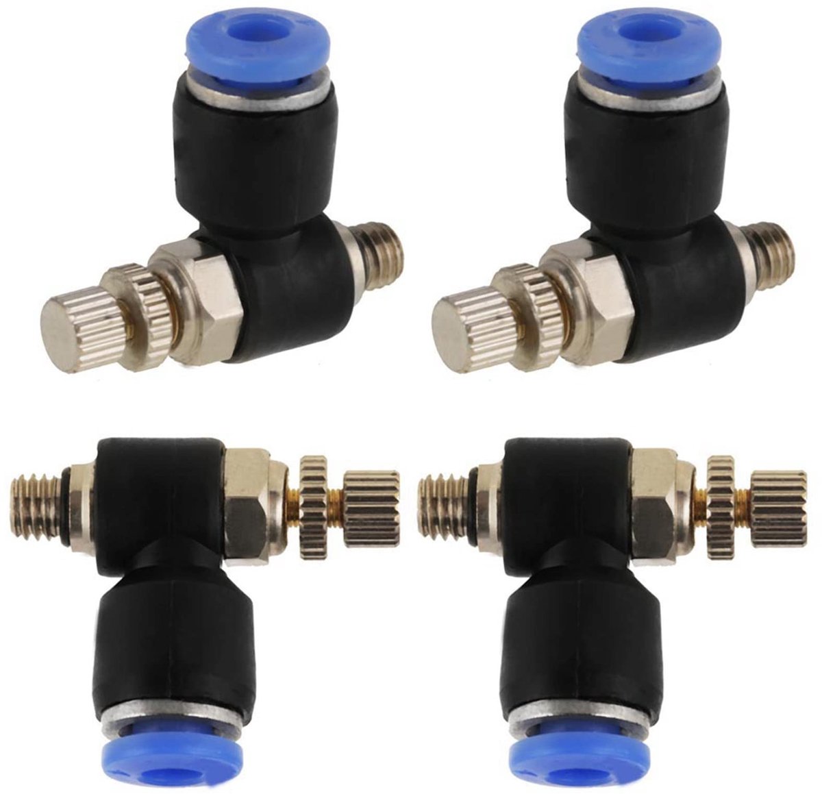 Dailygoods- Luchtsnelheidsregelklep Hoge Drukbestendig - Snelle Connector - Eenvoudige Installatie - 360° Rotatie - Lekbestendige Afdichting - Probleemvrij Onderhoud - Pneumatische Connector