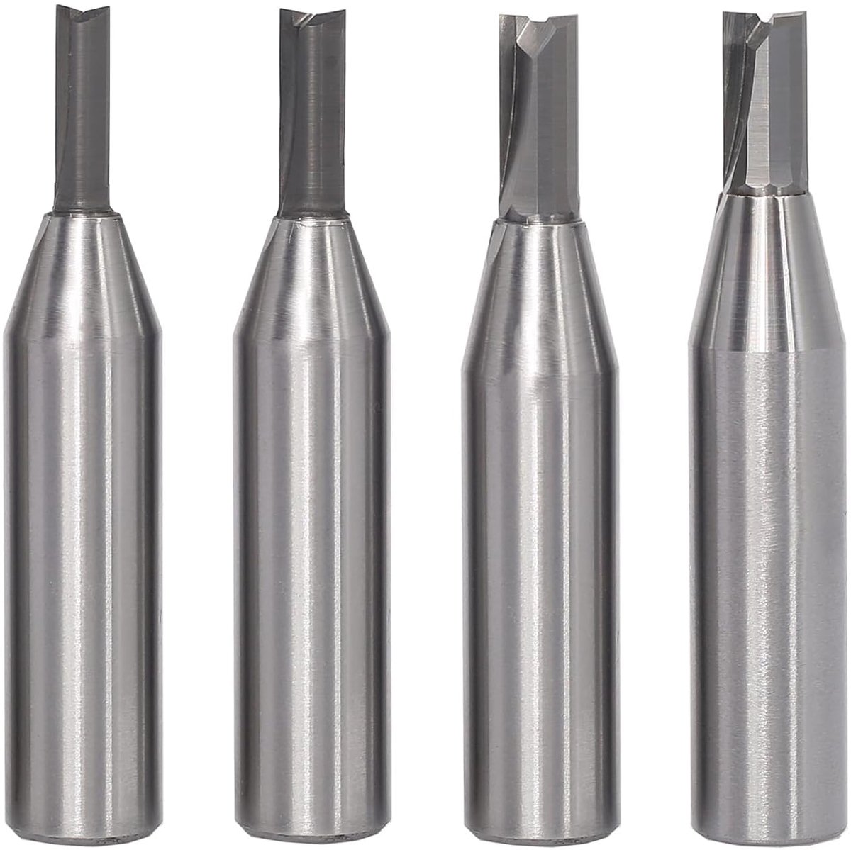 SnelShoppen - Groove Cutter Set 12 mm Schacht, 4 Stuks, Router Freesbit voor Houtbewerking, Snijdiameter 4/5/6/6.35 mm, Hoogwaardig Gereedschap voor D