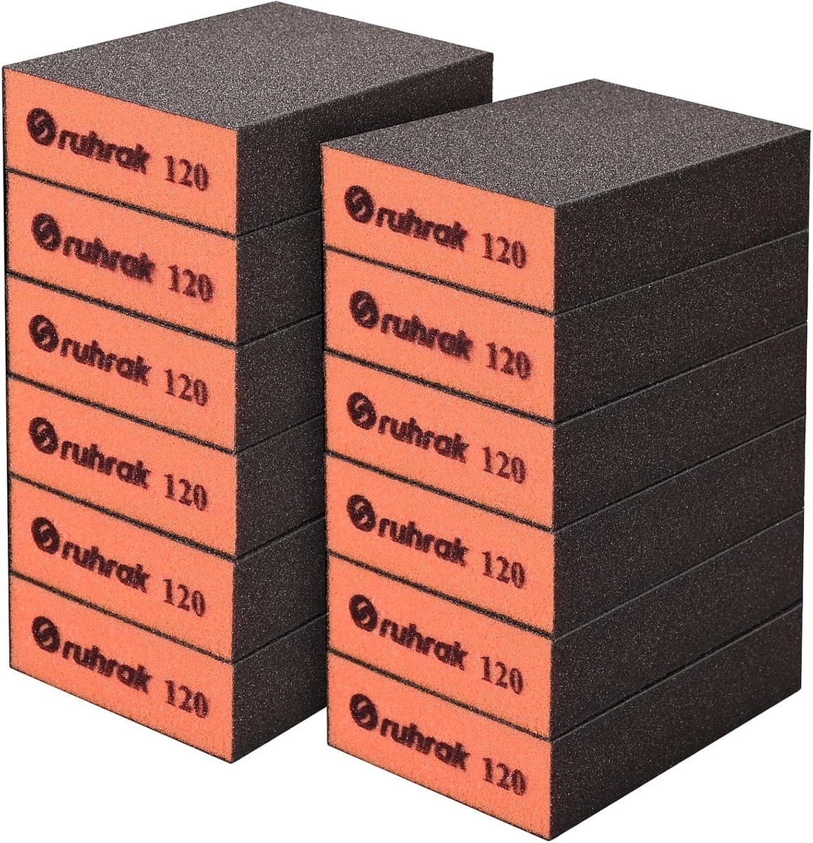 SnelShoppen - Schuurblok 12 Stuks, Harde Schuurpads, 120 Korrel, Herbruikbare Schuurdoeken voor Hout, Plastic, Gipsplaten en Metaal, Perfect voor Hoek