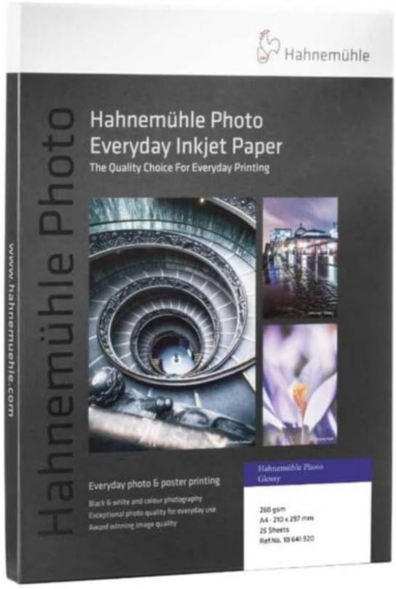 SnelShoppen - Photo Glossy Papier A4 260 g/m², 25 Vellen, Hoogglans, Lichtwit, Fotopapier voor Professionele Afdrukken, Creatieve Projecten en Fotoalb
