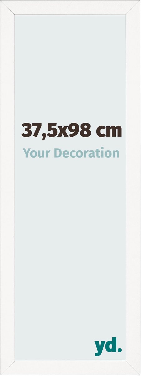 Your Decoration - Fotolijst 37,5x98 cm - MDF - Wit Hoogglans - Bologna