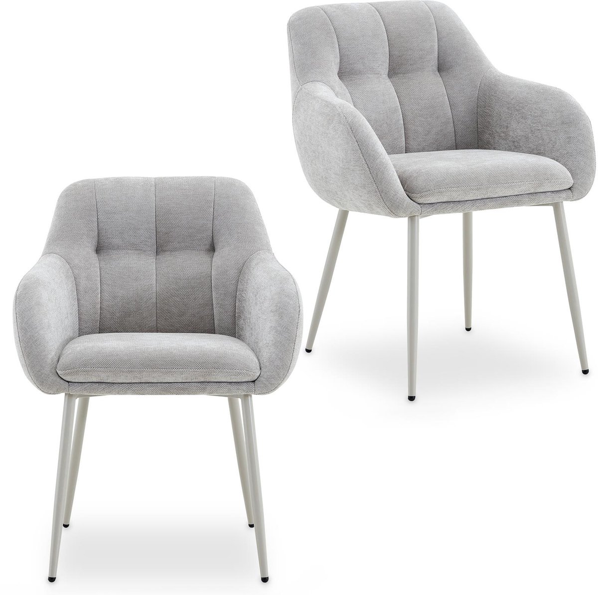 Eetkamerstoelen SOMA, set van 2 – Lichtgrijs