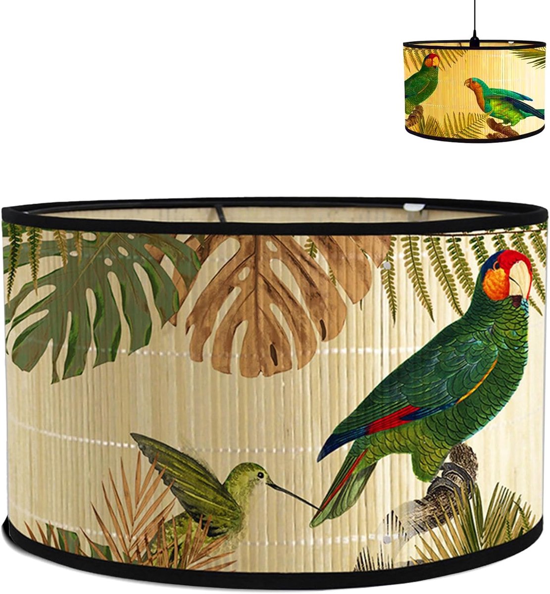 SnelShoppen - Fabric Lampshade - Handgemaakte Linnen Lampenkap voor Vloerlamp, Hanglamp en Tafellamp, E27 Fitting, Niet-Verblindend Licht, Diameter 30