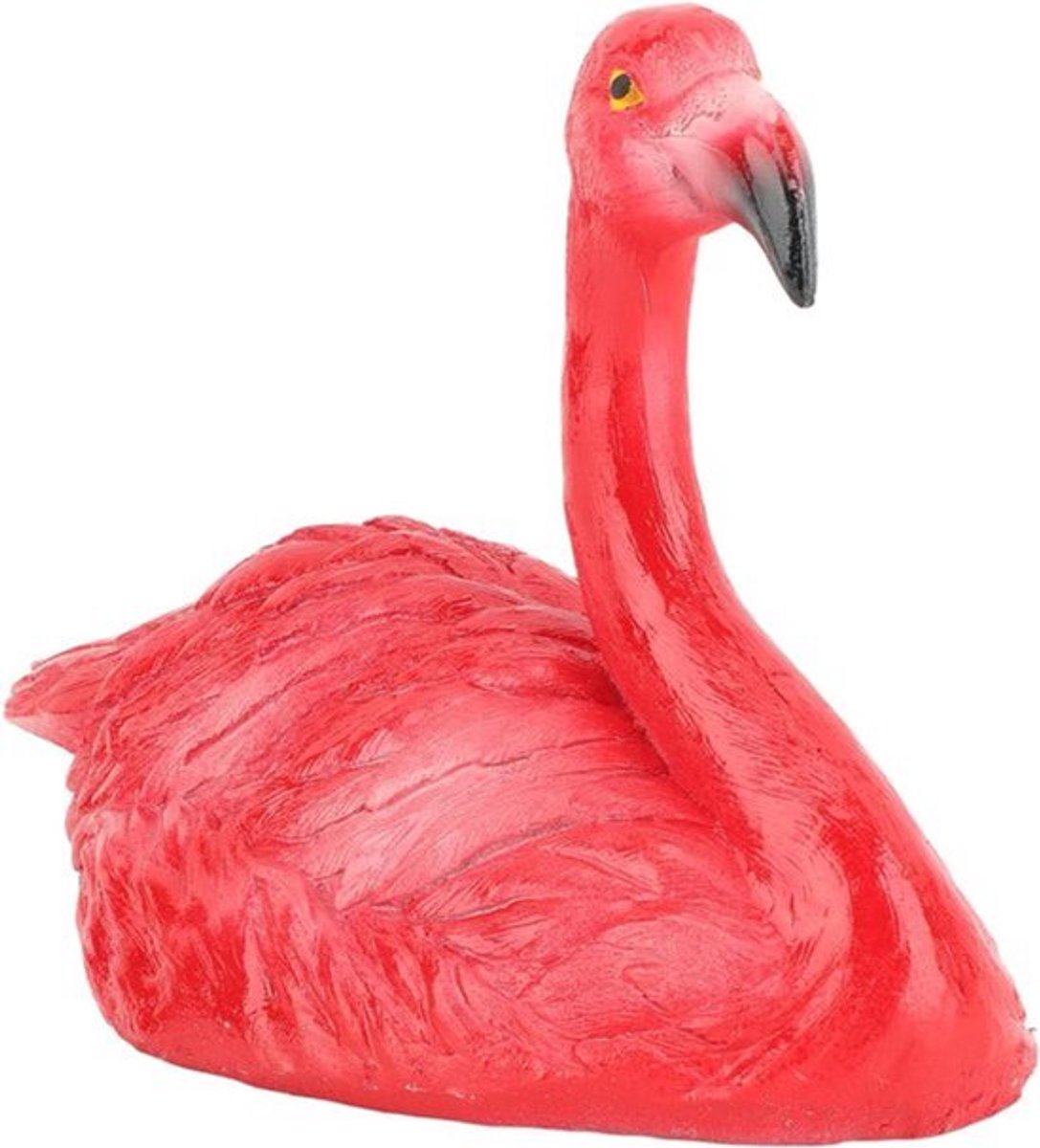 Realistische flamingo decoraties voor in de tuin - Drijvende flamingo beeldjes in rood - 3-pack