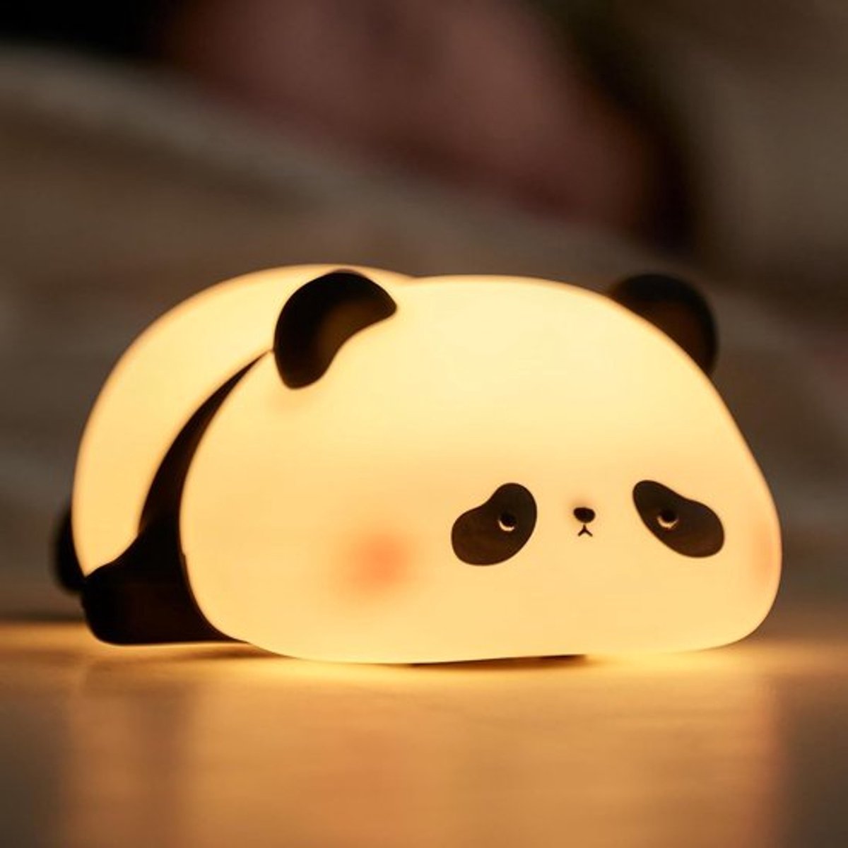 Panda-nachtlampje Geschikt voor kinderen, 3 lichtmodi, dimbaar, met timer, aanraakbediening, siliconen nachtlampje Geschikt voor baby's, USB-oplaadbaar, schattig nachtlampje Geschikt voor kinderkamer, decoratief