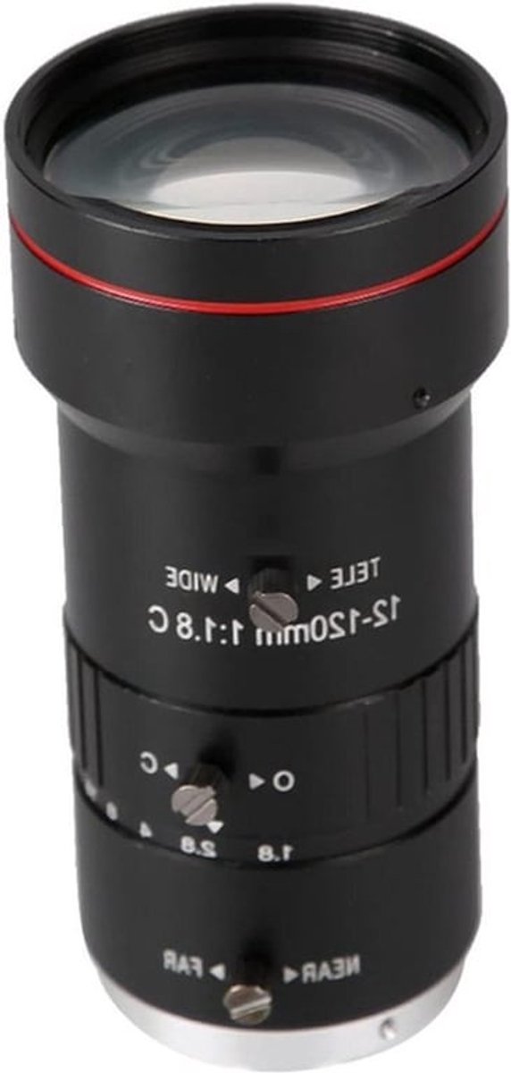 Handmatige Scherpstelling Brandpuntsafstand 12-120 Mm Zwart Handmatige Diafragmalens voor CCTV-camerabewaking