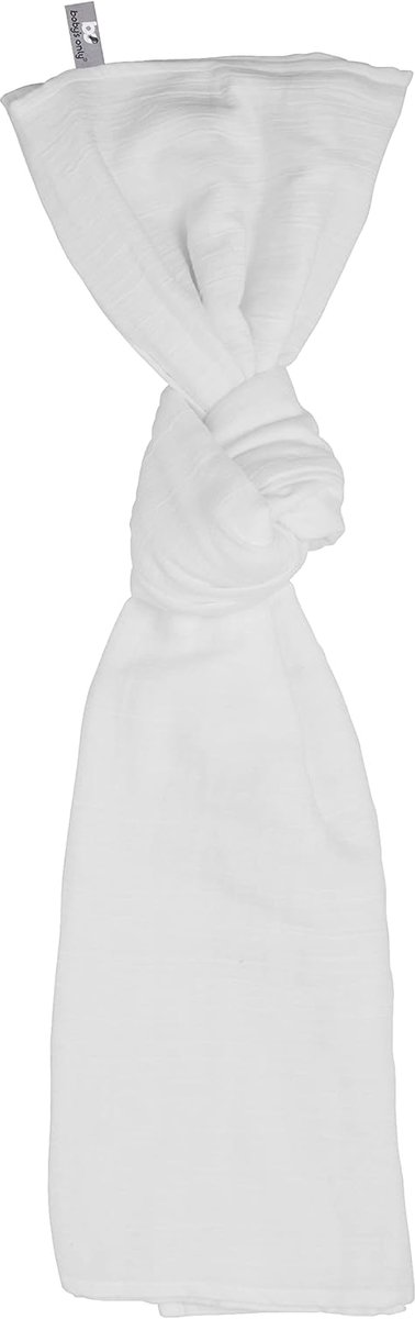 SnelShoppen - Baby swaddle inbakerdoek hydrofiele doek 120x120 cm wit 100% katoen multifunctioneel ademend voor baby en kind
