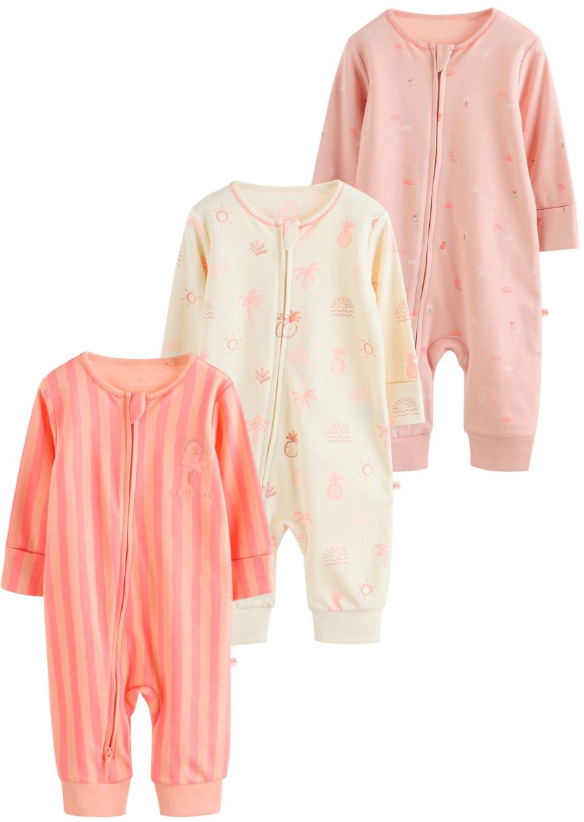 Next - Meisjes - Set van 3 babypyjama's - Roze