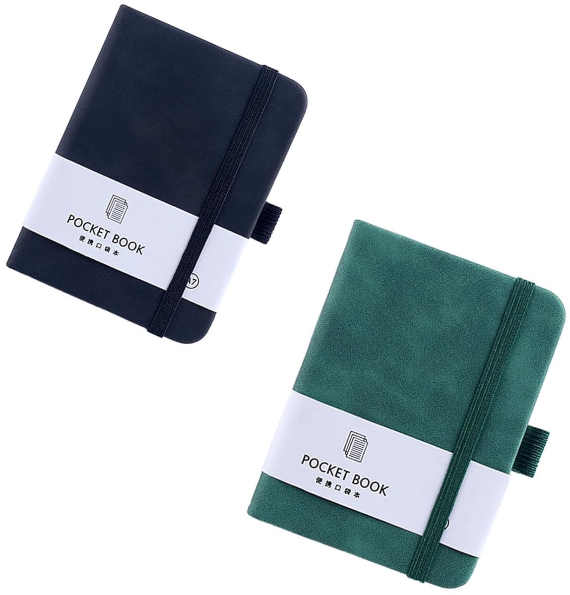 Thijox - Pocket Notebook 2 stuks A7 Draagbare Mini Notitieblok Zakformaat voor Reizen, School, Kantoor - Perfect voor Notities, Taken en Herinneringen