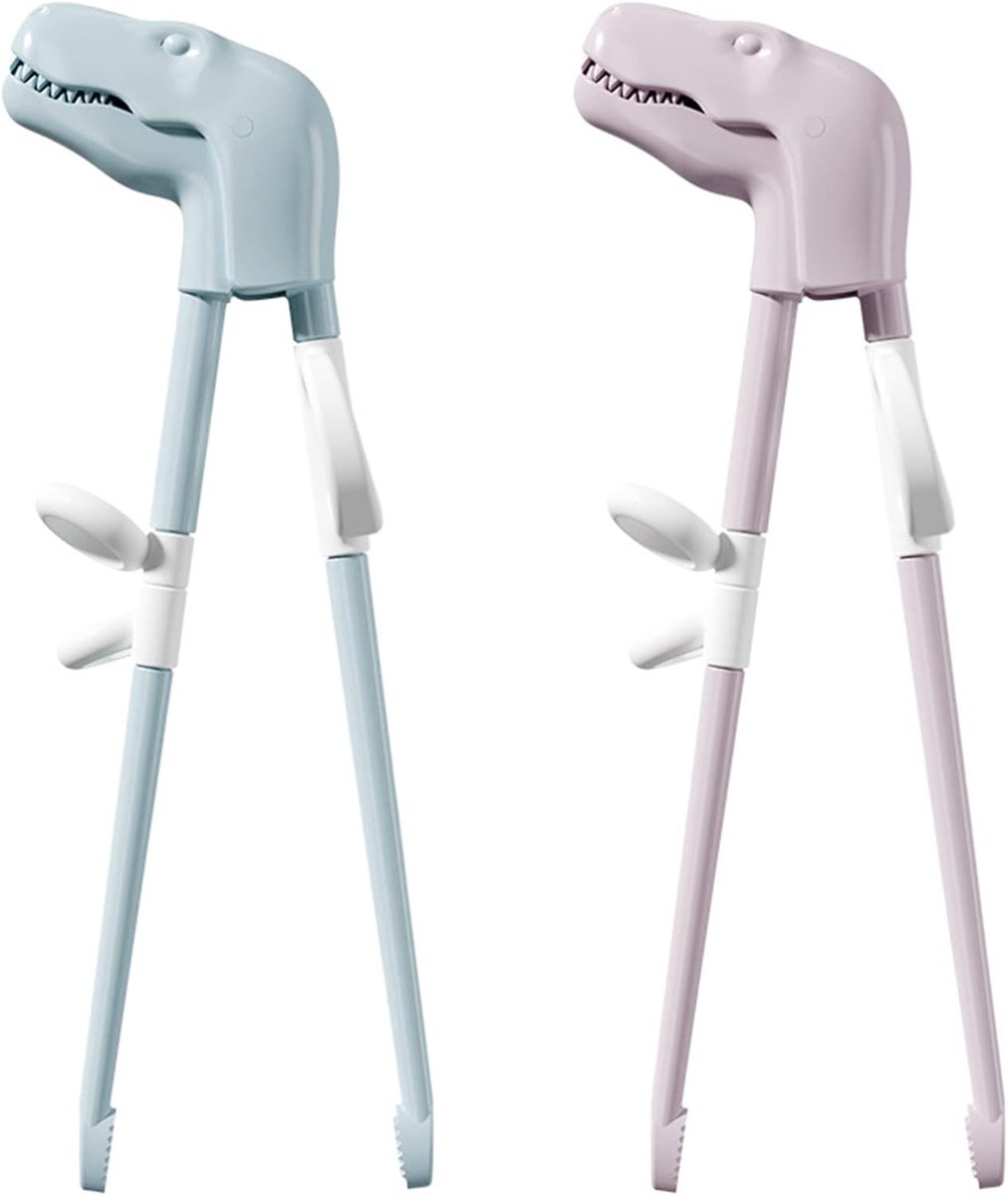 SnelShoppen - 2 paar Chinese eetstokjes voor kinderen, trainingsticks, leerstokjes, voor beginners, veilig en herbruikbaar, ideaal voor pasta en ontbi