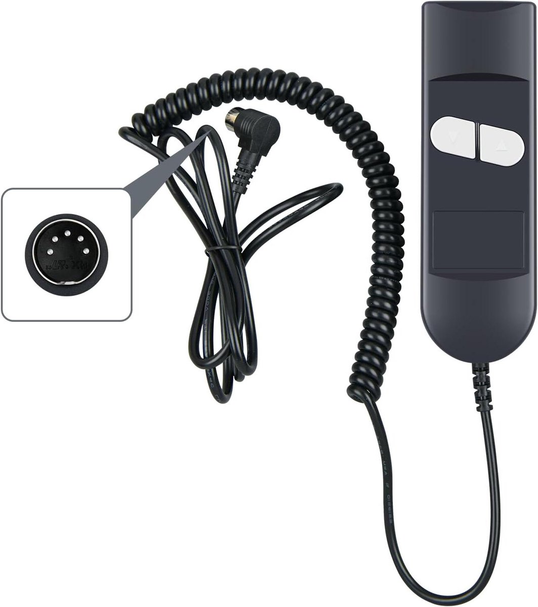 Universele 2-Toppen Afstandsbediening voor Elektrische Relaxfauteuils met 5-Pins Aansluiting