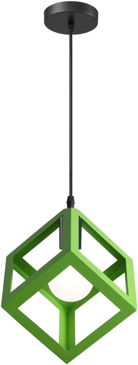 SnelShoppen - Moderne Hanglamp Chandelier Blokvorm Geometrisch Stijl Metaal E27 Plafondlamp voor Slaapkamer Woonkamer Restaurant - 16cm