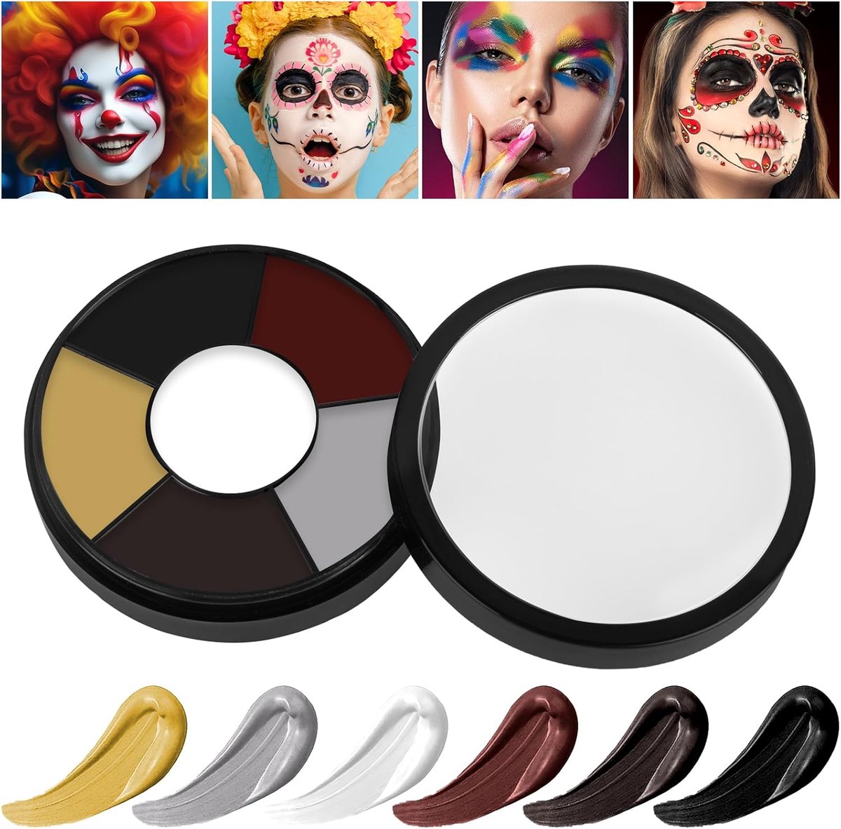 SnelShoppen - Make-Up Face Paint en Body Paint Set, Wasbare Waterverf Make-up voor Kinderen en Volwassenen, Perfect voor Halloween, Carnaval en Feestj