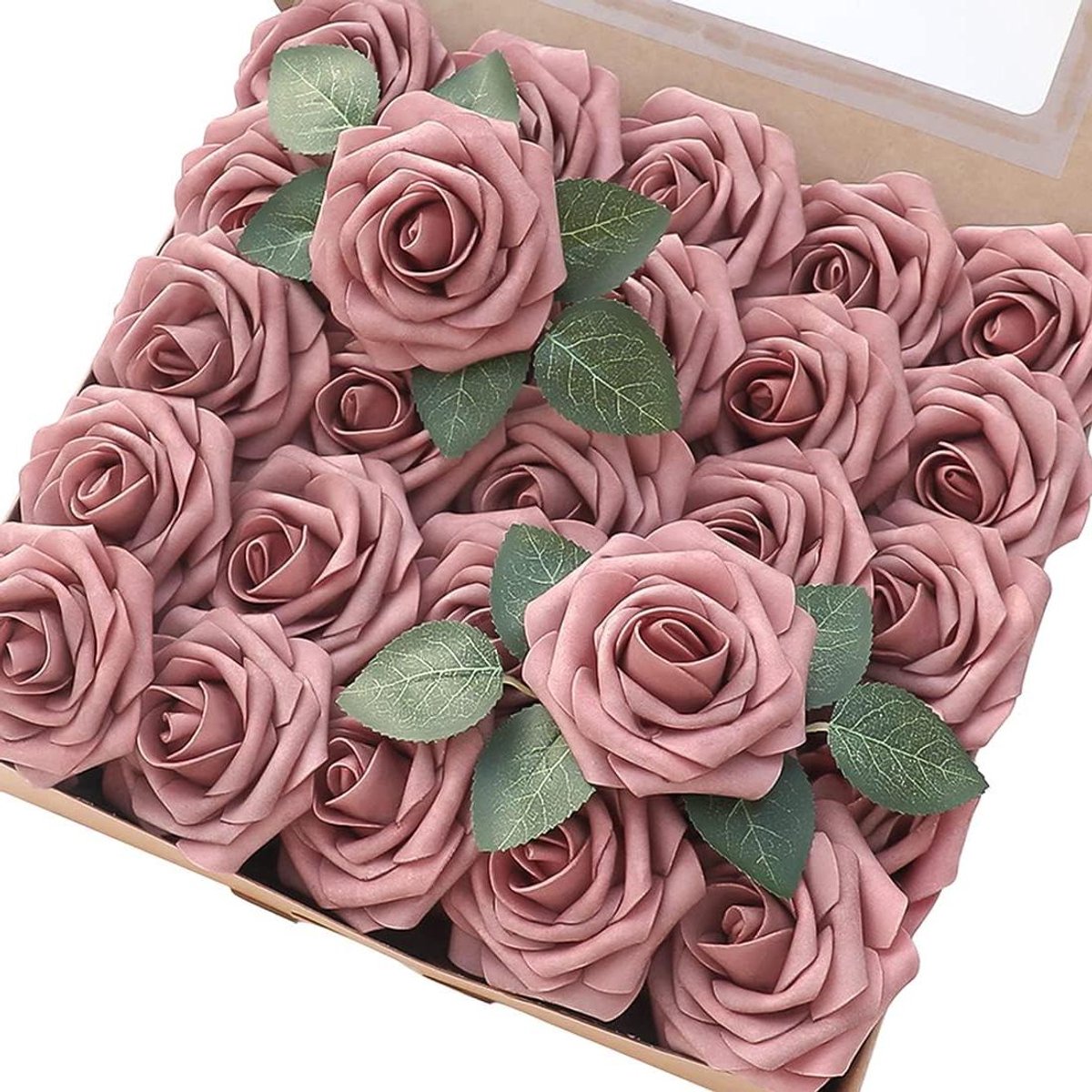 Kunstbloemen Roos - Nep Rozen - Bloemstukken Maken - Echt uitziend Schuim - 50 Stuks - Sto