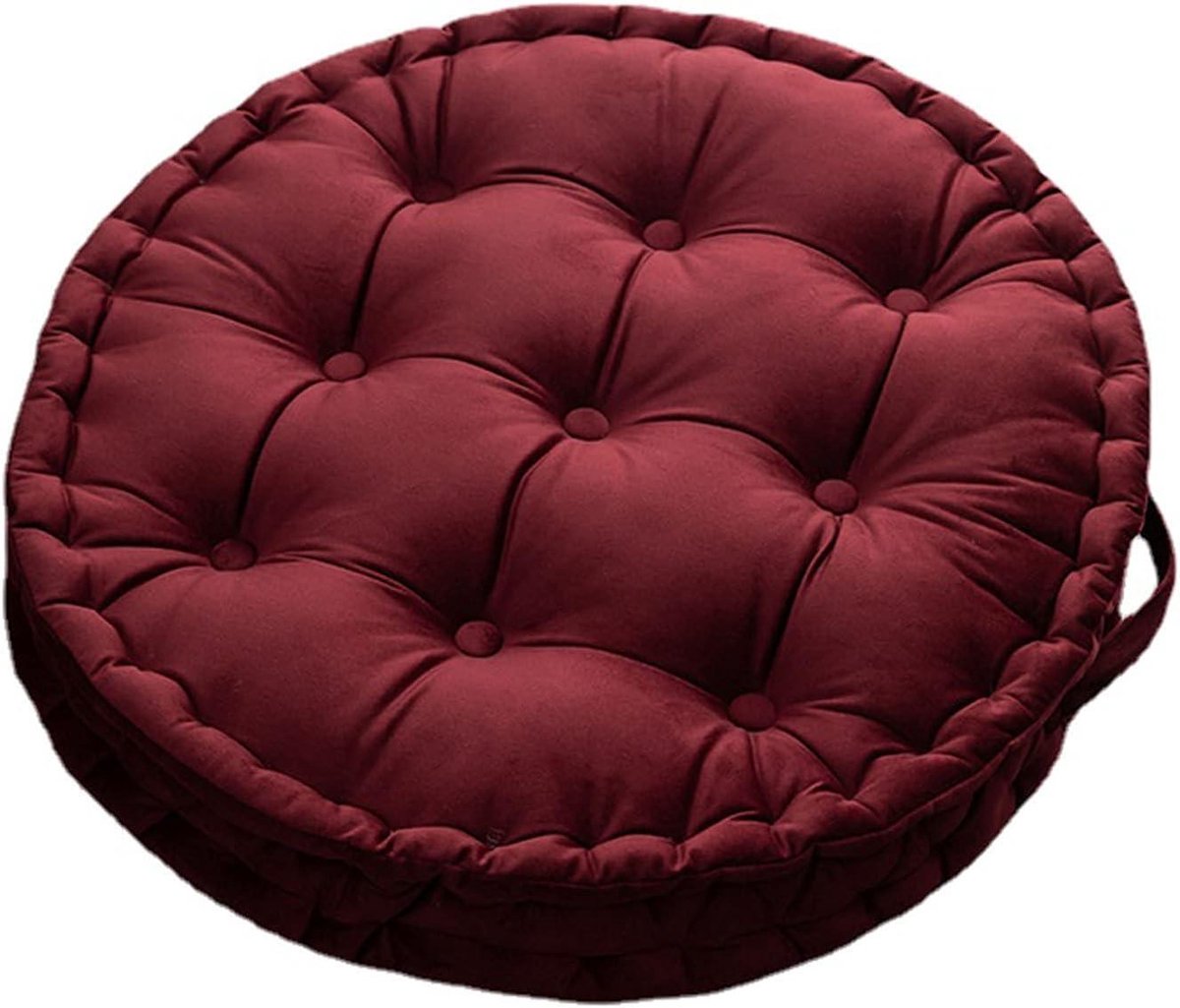 Ronde Zitkussens - Tuinstoel Kussen - Comfortabel Zitten - Extra Dik - 60x60 cm - Rood