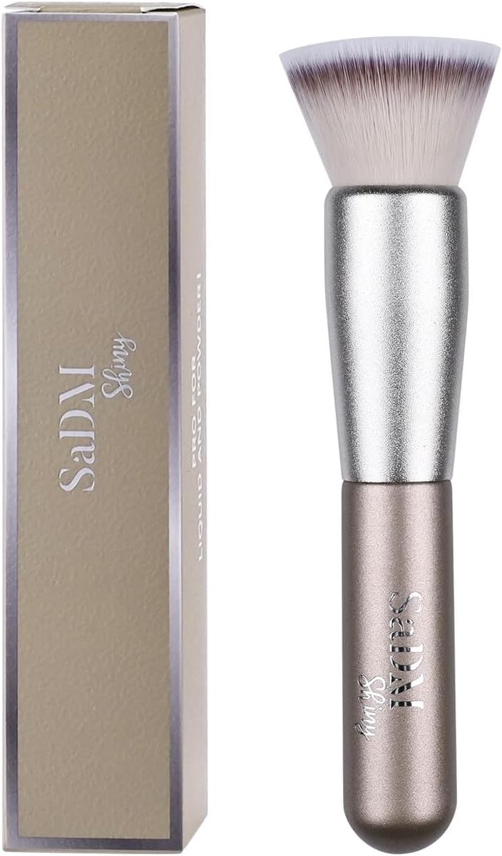 Thijox - Kabuki Make-up Kwast - Professionele Blenderkwast voor Poeder, Crème, Vloeibare Foundation, Blush, Bronzer & Zonnebrand - Perfect voor Elke G