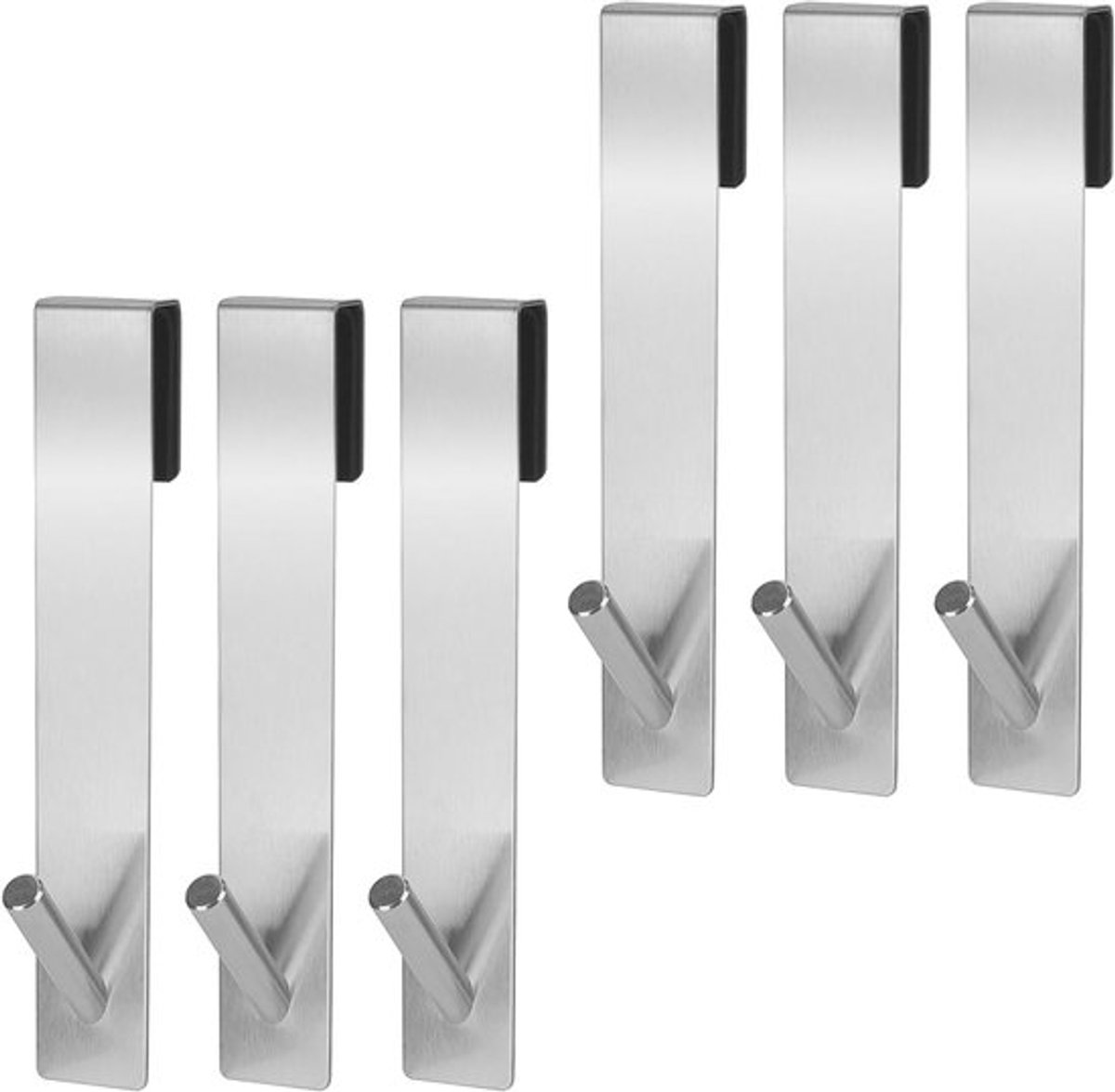 6 Stuks Deurklink Haakjes - RVS - Geen Boren - Handdoekhouder - Douche - Kledinghaken - Ba