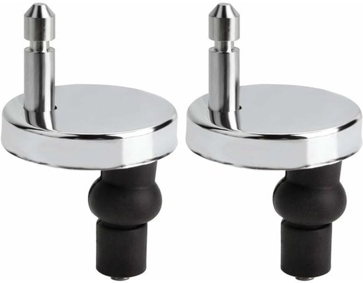 2 stuks toiletbrilscharnieren 55 mm - universeel vervangings-/reserveonderdeel - past op alle toiletbrillen, snelle montage