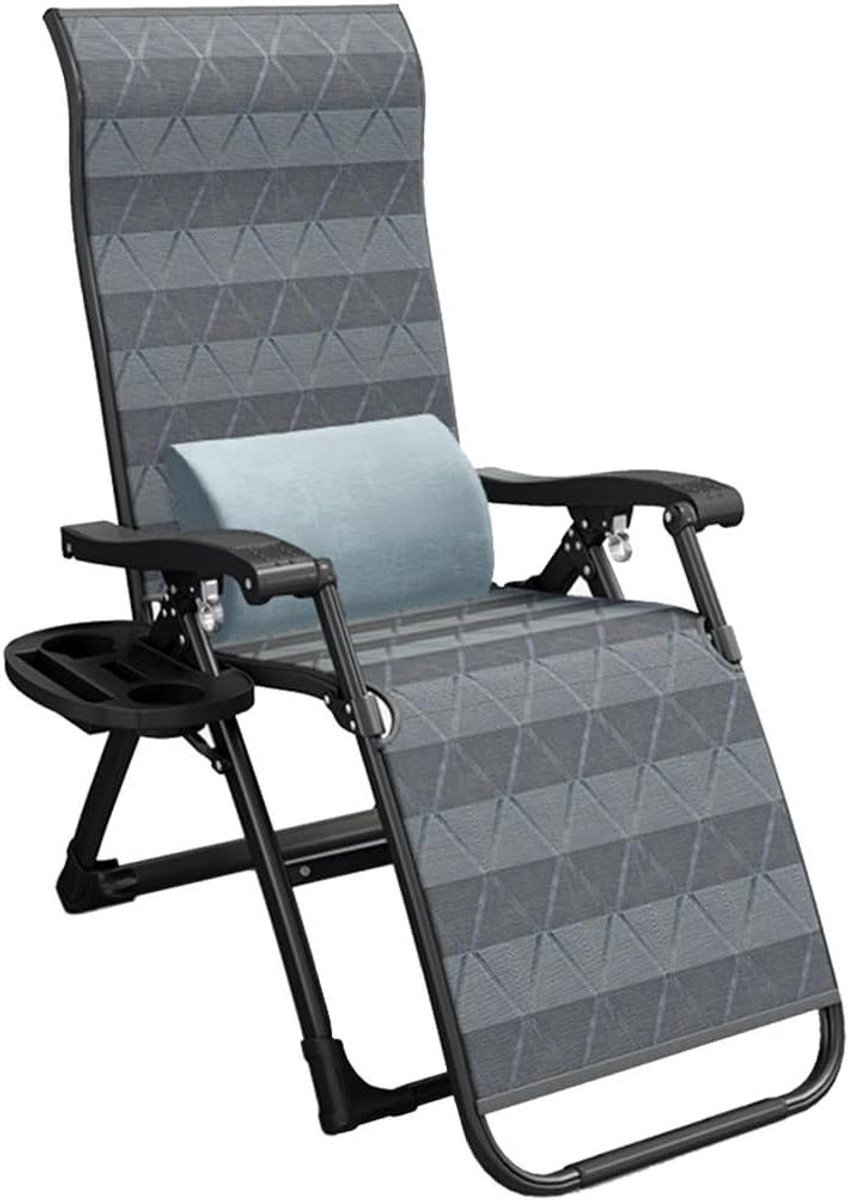Opvouwbare Relaxfauteuil - Loungestoel Buiten - Ontspannen in Tuin - Verstelbaar Tot 170 Graden - 60x178 cm - Zwart