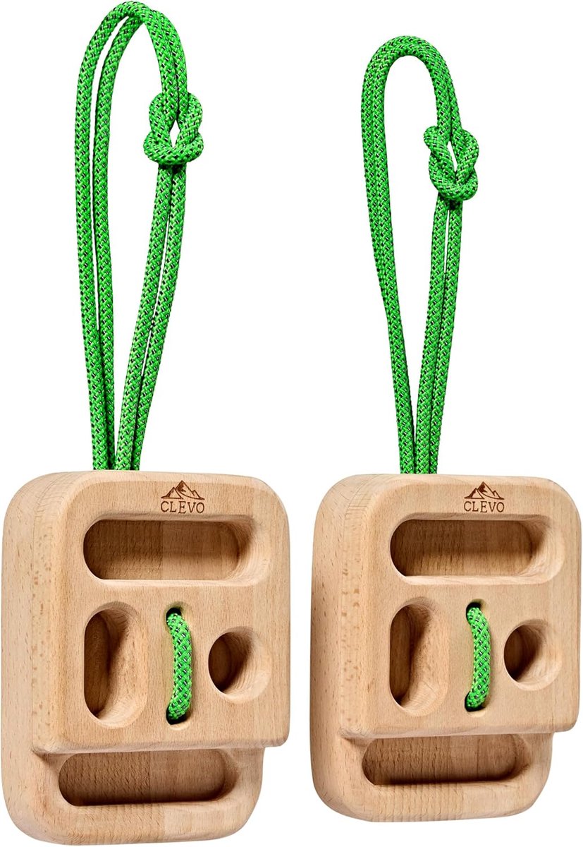 Thijox - Finger Bloc Mini vingerkrachttraining - Compacte houten vingerplank voor boulderen & klimmen - Draagbare klimplank voor griptraining