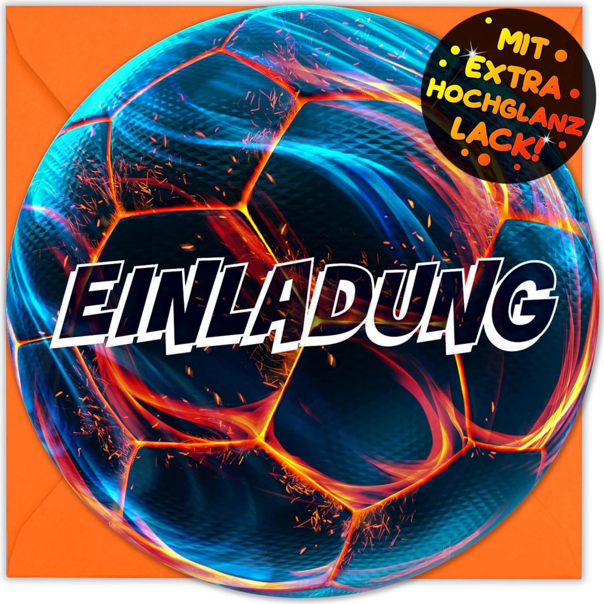 SnelShoppen - 12 Voetbal Uitnodigingskaarten voor Kinderen + 12 Enveloppen - Feestuitnodigingen voor Jongens en Meisjes - Perfect voor Verjaardagen, T