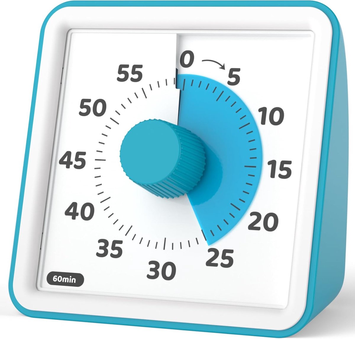 SnelShoppen - Visuele Timer voor Kinderen, 60 Minuten Countdown Timer voor Klaslokalen, Koken en Tijdmanagement met Stille Werking en Regenboog Ontwer