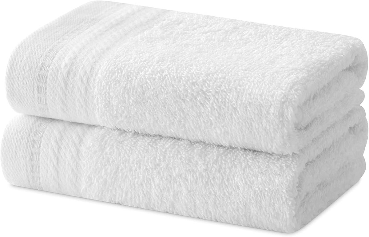 SnelShoppen - Set van 2 handdoeken 30 x 50 cm, 100% katoen, 480 g/m², snel drogend, zacht, lintvrij, in 7 kleuren, ideaal voor badkamer, sport, en dag