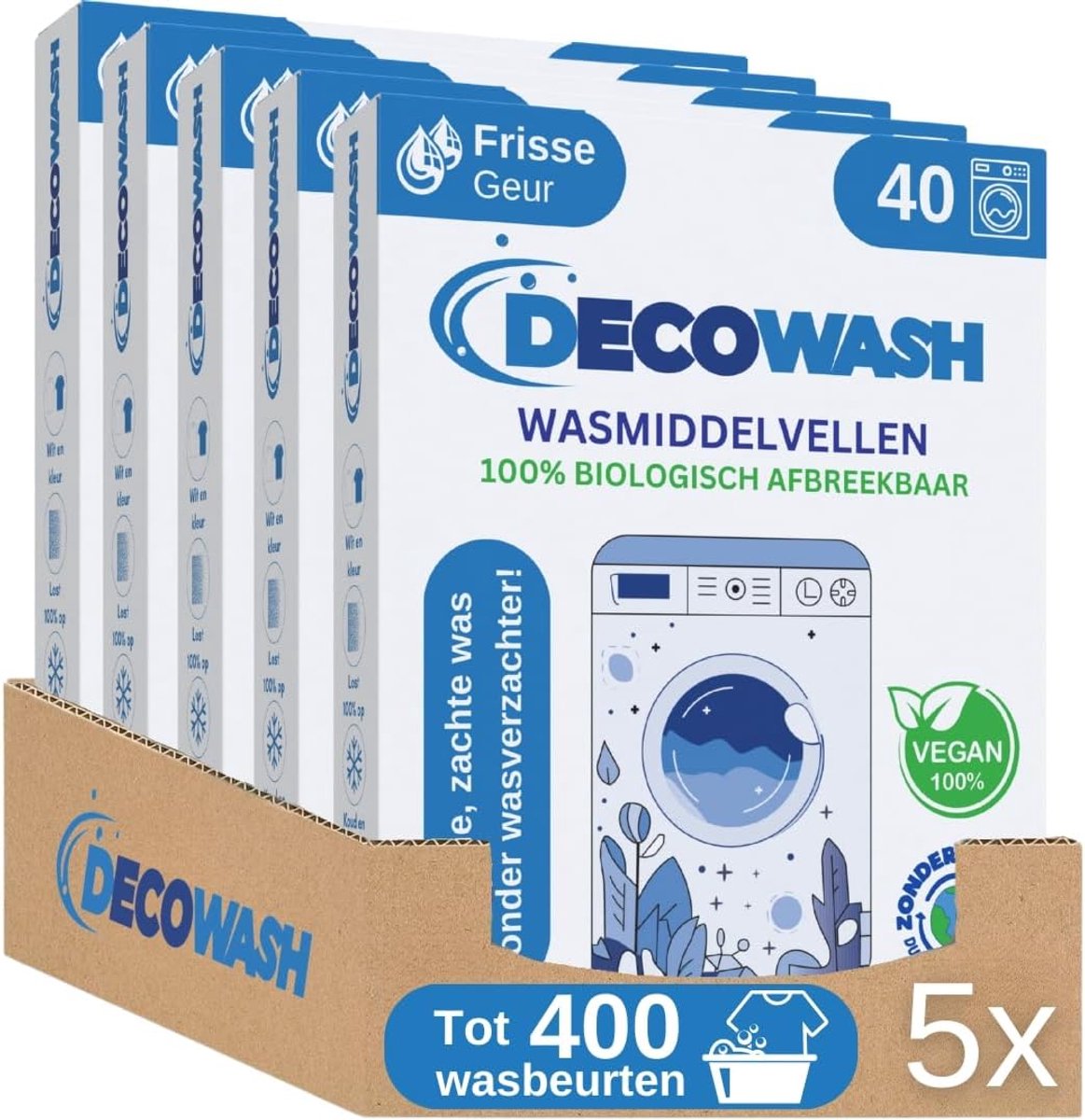 Thijox - Wasmiddel in Strips (400 Gebruik) - Ecologisch, Hypoallergeen, Vegan, Dierproefvrij, Frisse Geur, Verzachtend Effect, Zachte Kleding, Milieuv