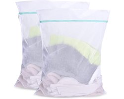SnelShoppen - OTraki Waszakken 60x80cm 2Pcs Herbruikbare Mesh Waszakken met Rits voor Ondergoed, Sweater, Jurk, Blouse, Sokken en Vuilnis, Perfect voo