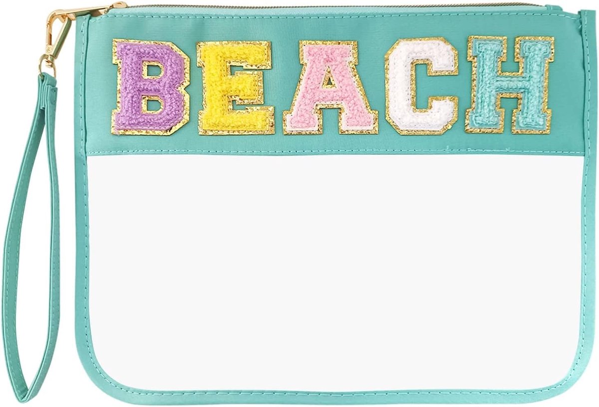 Thijox - Chenille Brief Clear Zipper Flat Pouch - Transparante Waterdichte Cosmetische Tas voor Vrouwen en Kinderen - Make-up Tas met Rits voor Reizen