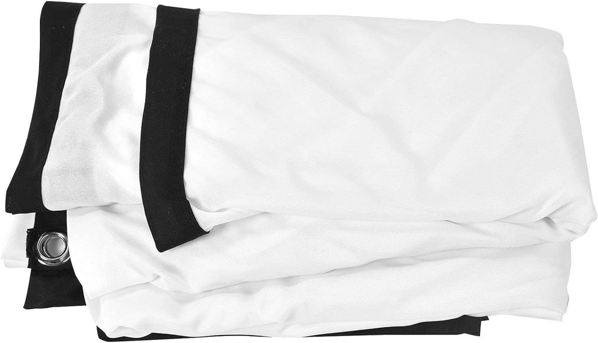 Projectiescherm Buiten - Neerklapbaar Scherm - Thuisbioscoop Ervaring - Kreukvrij Polyester - 16:9 Beeldformaat - Wit
