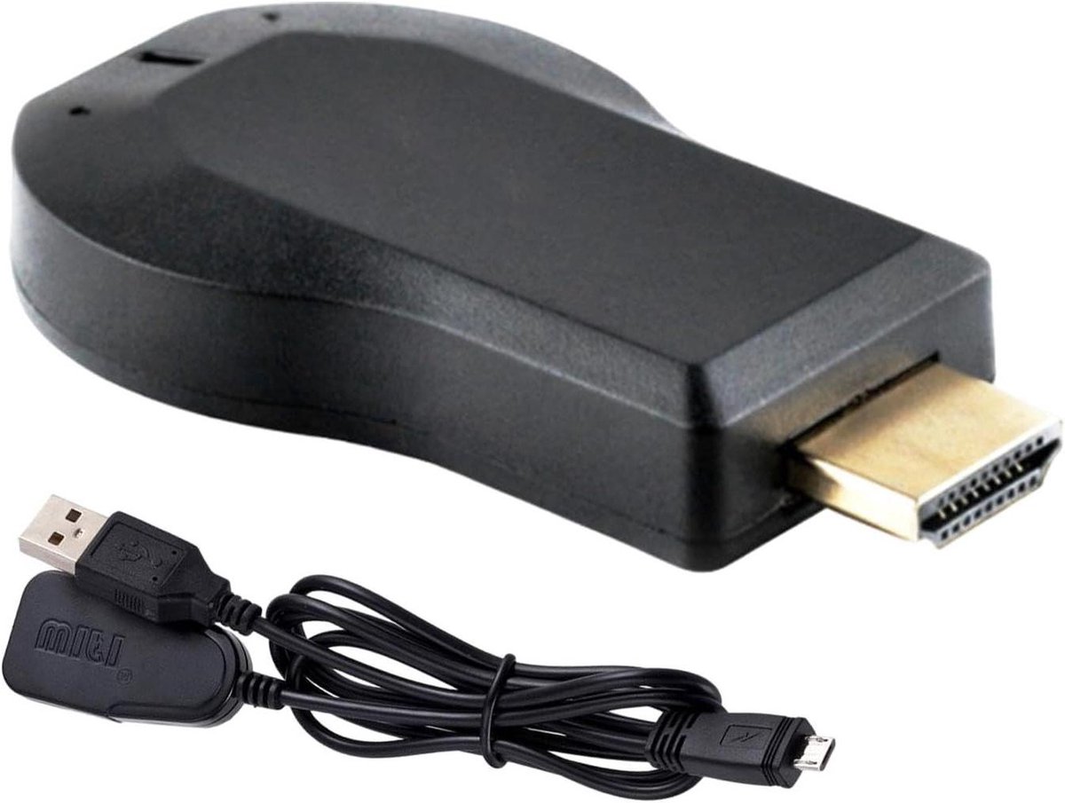 Scherm Casting Apparaat - Draadloze Adapter - Scherm Delen - Snelle Transmissie - 1080p HD - Zwart