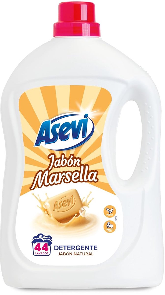 SnelShoppen - Marseille Vloeibaar Wasmiddel 2.4L - Wit, Kokosnoot Geur - Concentré voor Alle Kledingsoorten - Perfect voor Dagelijks Gebruik