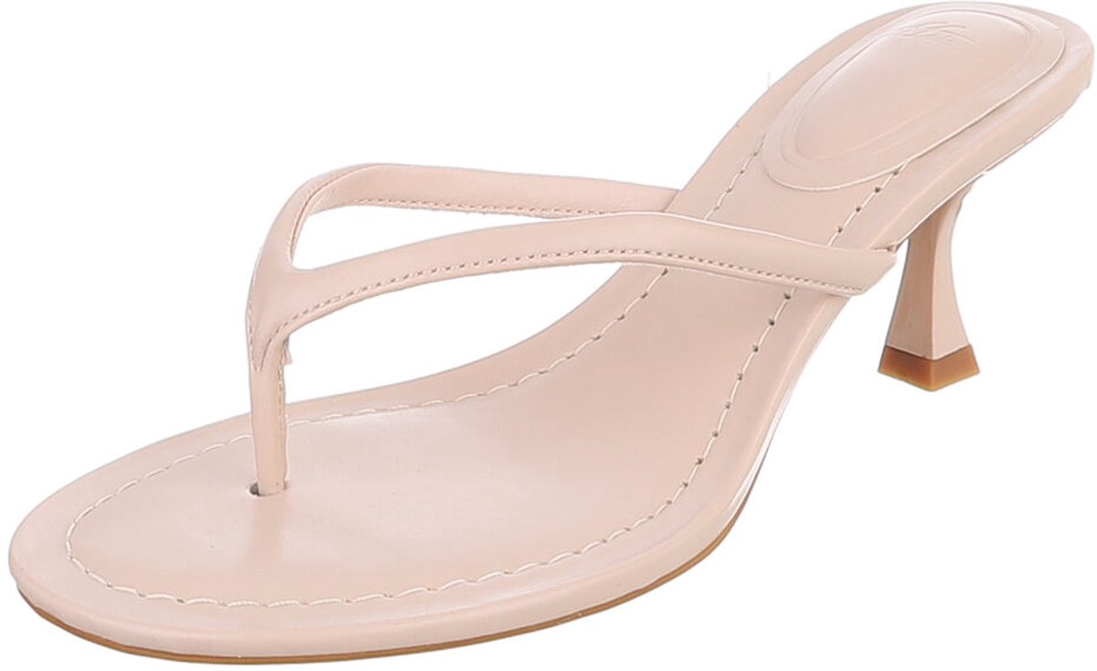 Slippers met Hak - Open Teen - Dames Mt:40