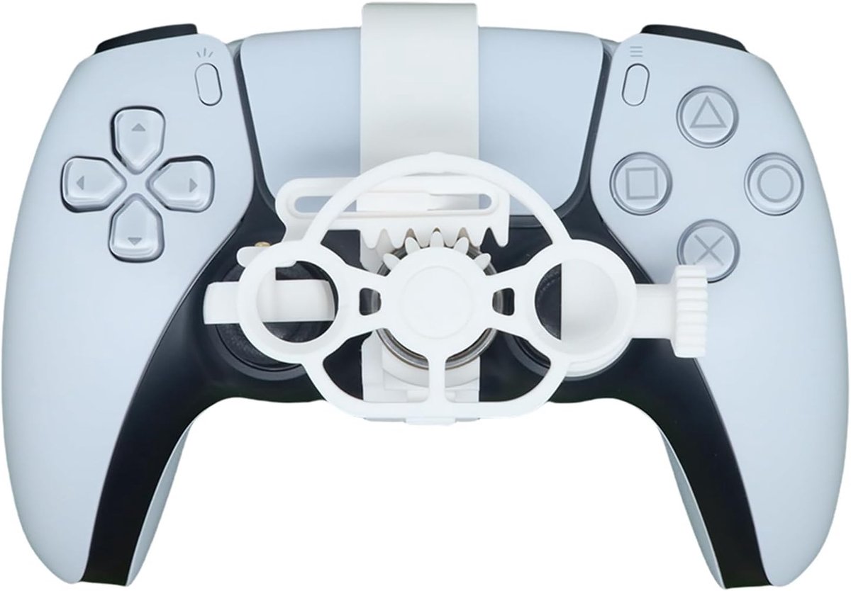 SnelShoppen - Mini Stuurwiel voor PS5 Controller - 3D-Print Racing Accessoire - Perfecte Pasvorm - Duurzaam en Milieuvriendelijk - Ideaal voor Racegam