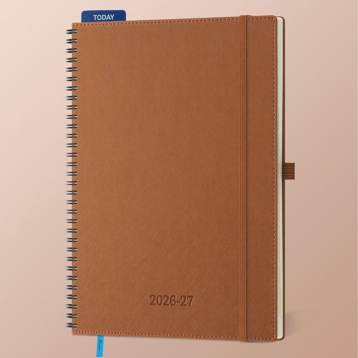 SnelShoppen - Agenda 2026 2027 - Weekly Planner A4 - 18 Maanden - Horizontaal - Soft PU Leer - Bruin - 80 GSM Papier - Perfect voor Organisatie en Pla