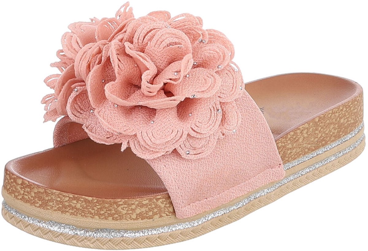 Dames slipper - bloemendetail - dagelijks gebruik Mt:39