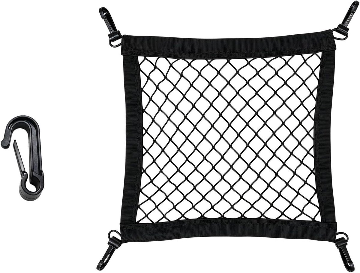SnelShoppen - Elastic Luggage Net voor E-Scooter en E-Bike 28x30 cm | Flexibel, Ruimtelijk, Duurzaam, Ideaal voor Helm en Accessoires, Perfect voor Re