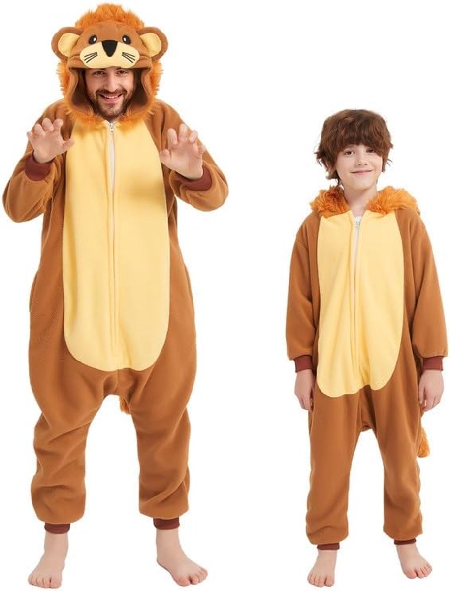 SnelShoppen - Pyjama met Staart, Dieren Pyjamapakje Romper Onesies, Badjas Nachtkleding voor Kinderen, Cosplay Kostuum voor Halloween en Carnaval Fees