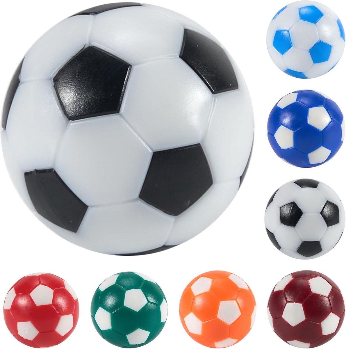 SnelShoppen - Set van 8 Tafelvoetbal Ballen 32 mm - Hoge Kwaliteit HIPS Kicker Balls - Duurzaam en Kleurvast - Perfect voor Toernooien, Training en Th