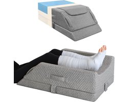 SnelShoppen - Ergonomisch Verstelbaar Beenkussen voor Zwelling, Koelende Geheugenfoam, Wedge Kussen voor Slapen, Rug, Knie, Heup en Enkel Pijn, Sciati