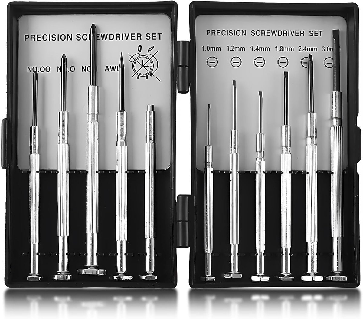 Thijox - Precisieschroevendraaierset voor Brillen en Horloges - 11-delige Schroevendraaier Set voor Thuisreparaties van Klokken, Gamecontrollers en Me
