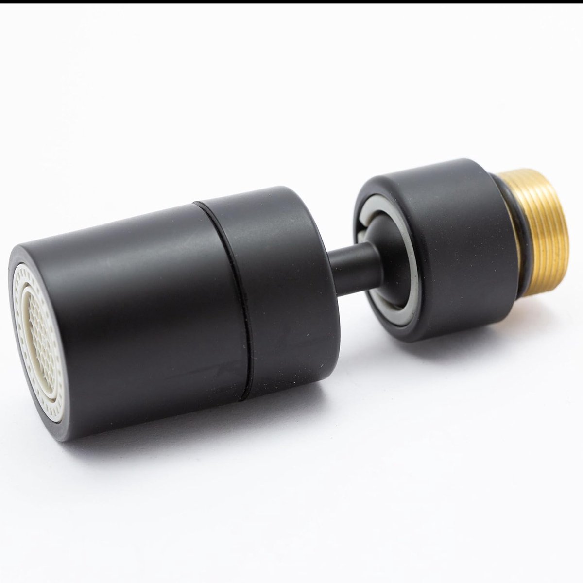SnelShoppen - Aerator voor IKEA kranen M18.5 - 360° draaibaar, 80° kantelbaar, dubbel jet, geïntegreerd filter, zwart - Perfect voor keuken en badkame