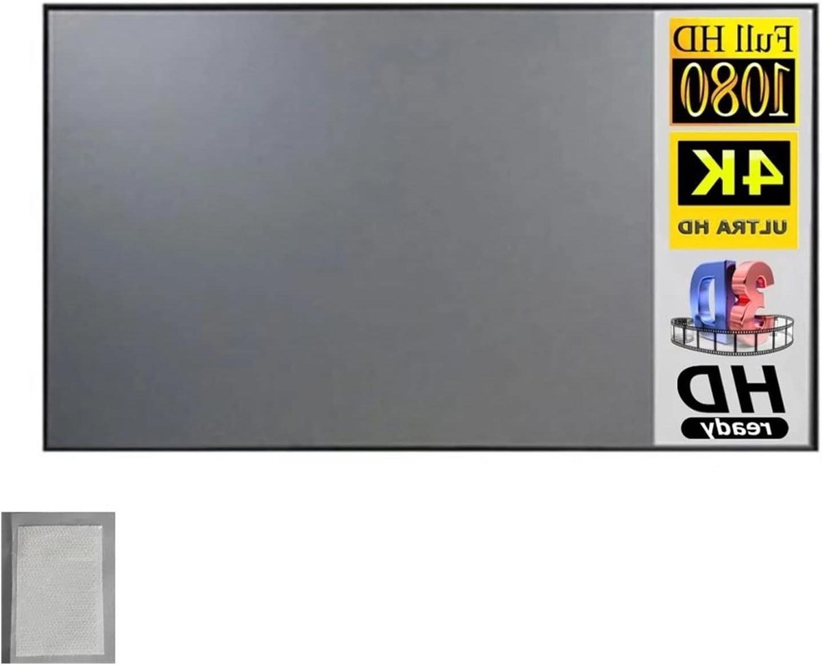 Projectiescherm - Projector Scherm - Thuisbioscoop Creëren - Hoge Dichtheid Vezel - 100 Inch - Grijs