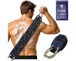 SnelShoppen - Yiclick Rugschrobber Douche, Exfoliërende Washandje met Handvat, Badspons Luffa voor Diepe Scrub, Luxe Lichaamsreiniging, Geschikt voor