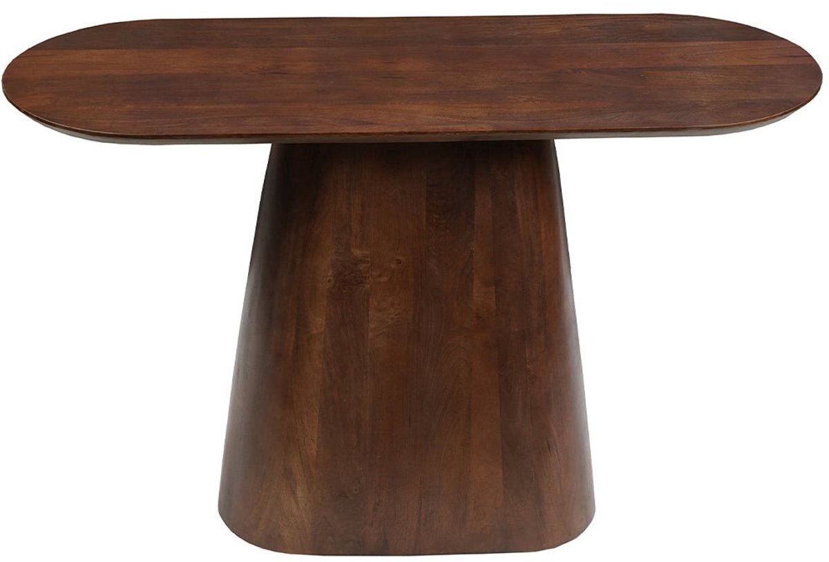 Mangohouten Sidetable Nova Capsule Donkerbruin 120 cm Mahom Industrieel - Kleine tafel van Mangohout & Metaal - Industriële Huiskamertafel