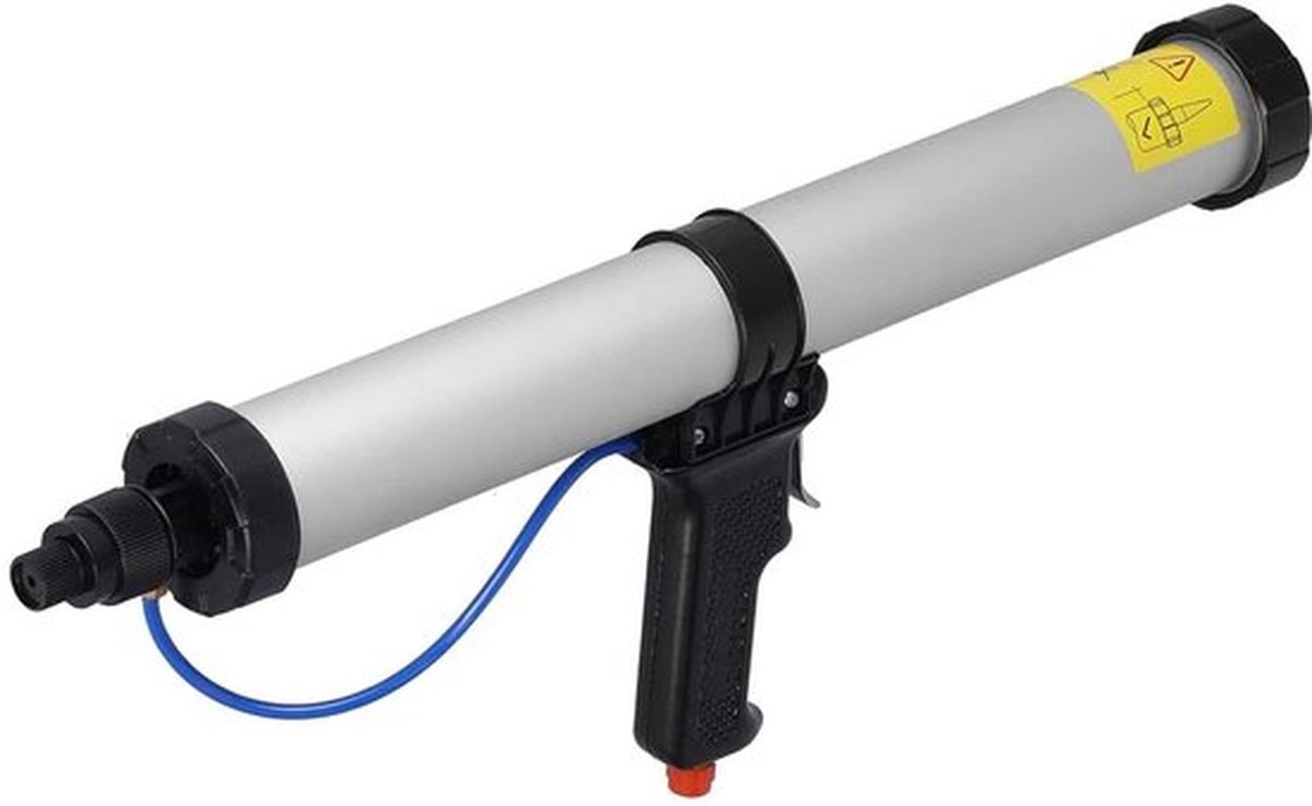 Kitpistool - Aluminium constructie - Industrieel gereedschap - Aluminium - Pneumatisch - Geschikt voor schepen - 600ml capaciteit - Professioneel gebruik - Grijs - Nauwkeurige dosering