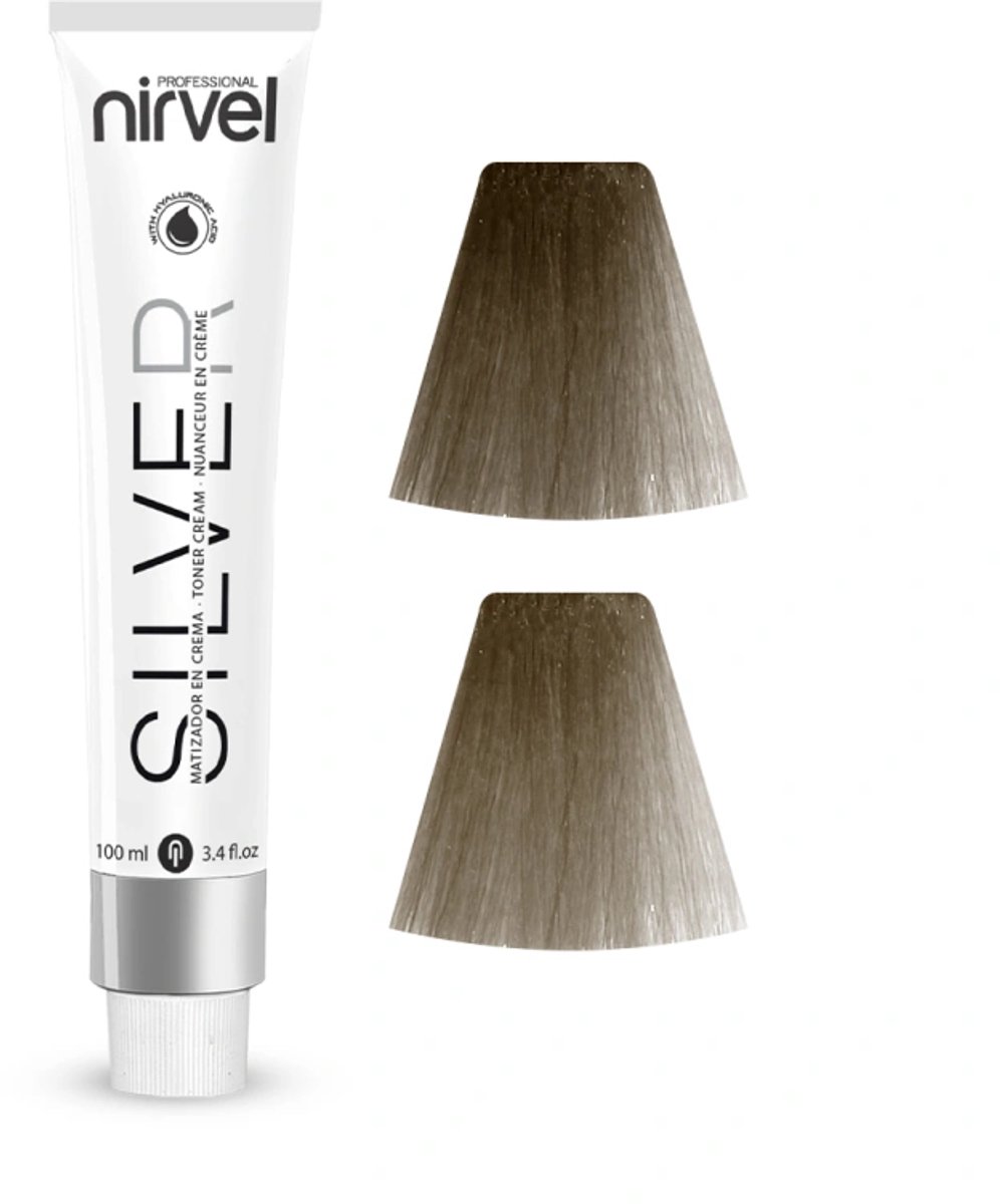Nirvel SILVER Cream Toner 4-1 Donkergrijs / Verkleuringscrème voor grijs haar 100 ml