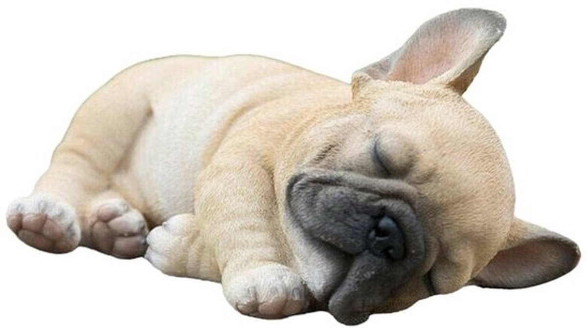 Schattige Franse Bulldog Standbeeld - Realistische Tuin Decoratie van Hars